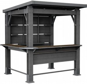 גזיבו בר - פרגולה ובר חום אגוז כתר KETER גזיבו בר - פרגולה ובר חום אגוז כתר KETER