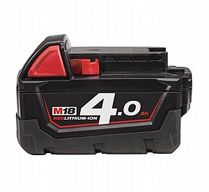 סוללה 18V הספק 4.0Ah לתיום Li-Ion מילווקי Milwaukee סוללה 18V הספק 4.0Ah לתיום Li-Ion מילווקי Milwaukee