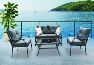 סט ישיבה לגינה רומא אפור CALMA סט ישיבה לגינה רומא אפור CALMA