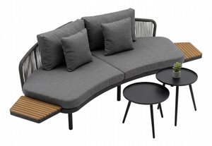 ספת רביצה מדגם מרקש + 2 שולחנות קפה מבית כתר KETER - אפור גרפיט ספת רביצה מדגם מרקש + 2 שולחנות קפה מבית כתר KETER - אפור גרפיט