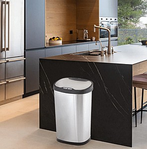 פח אשפה 50 ליטר HATR-500S נירוסטה כולל סנסור semicom Eco Euro פח אשפה 50 ליטר HATR-500S נירוסטה כולל סנסור semicom Eco Euro