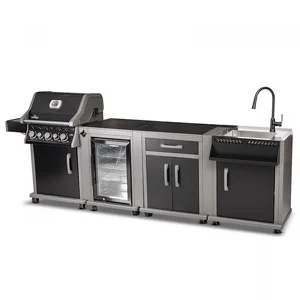 מטבח חוץ מבוסס גריל גז נפוליאון 3 מבערים יחידת מקרר + יחידות כיור + יחידת אחסון ROGUE MODULAR KITCHEN – NAPOLEON 425 מטבח חוץ מבוסס גריל גז נפוליאון 3 מבערים יחידת מקרר + יחידות כיור + יחידת אחסון ROGUE MODULAR KITCHEN – NAPOLEON 425