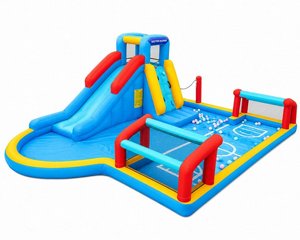 מתקן מתנפח מים לגינה Soccer V עם מגלשה Doctor Dolphin מתקן מתנפח מים לגינה Soccer V עם מגלשה Doctor Dolphin