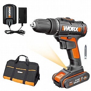 מברגה / מקדחה נטענת וורקס Worx 20V WX101.7 כולל סוללה ומטען מברגה / מקדחה נטענת וורקס Worx 20V WX101.7 כולל סוללה ומטען